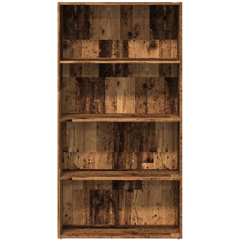 vidaXL 4 Shelf Old Wood Bookcase Image 3
