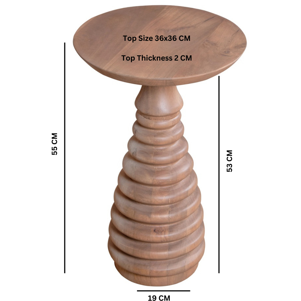 Brooklyn Valencia Cane and Mango Wood Side Table Image 6