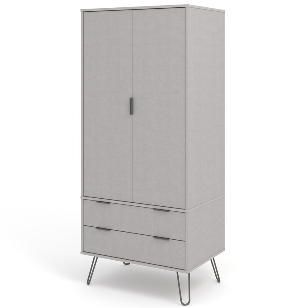 Augusta Grey 2 Door 2 Drawer Wardrobe Image 2