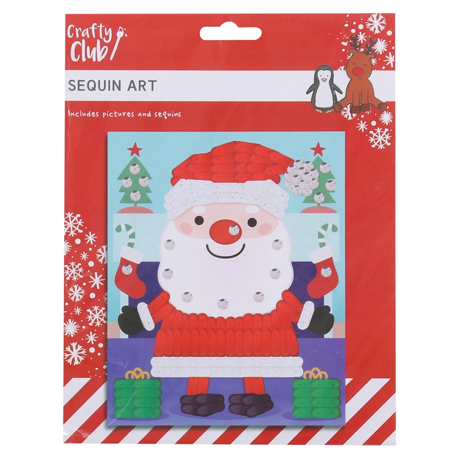 Peel and Stick Christmas Sequin Picture Image 1