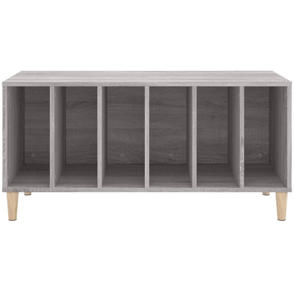 vidaXL 6 Shelf Grey Sonoma Record Cabinet Image 4