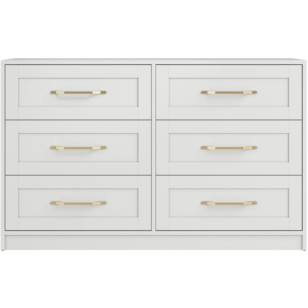 Austen 6 Drawer White Chest of Drawers Image 3