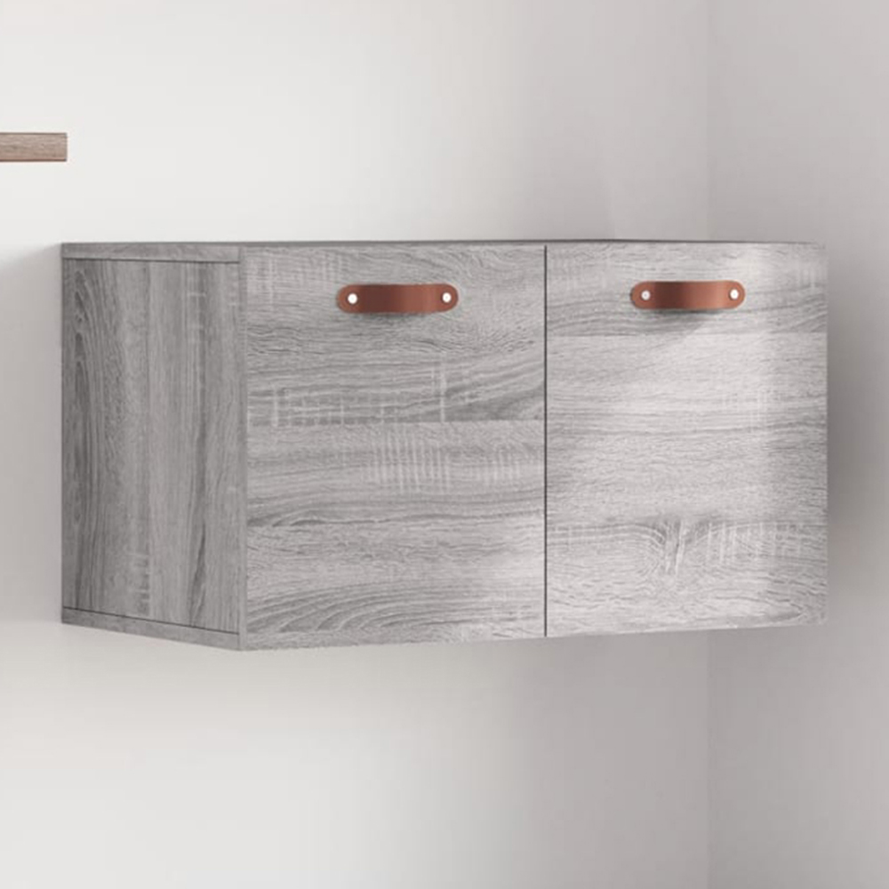 vidaXL 2 Door Grey Sonoma Oak Wall Cabinet Image 1