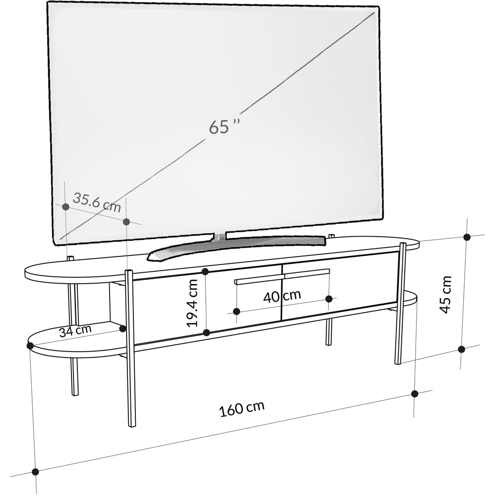 Decortie Otis 2 Door 2 Shelf Light Mocha TV Stand Image 8