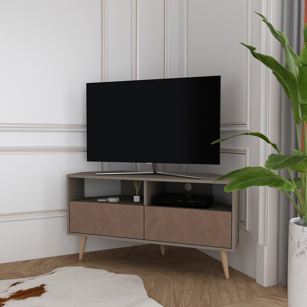 Decorotika Aura 2 Drawer 2 Shelf Galaxy Vintage TV Unit Image 5