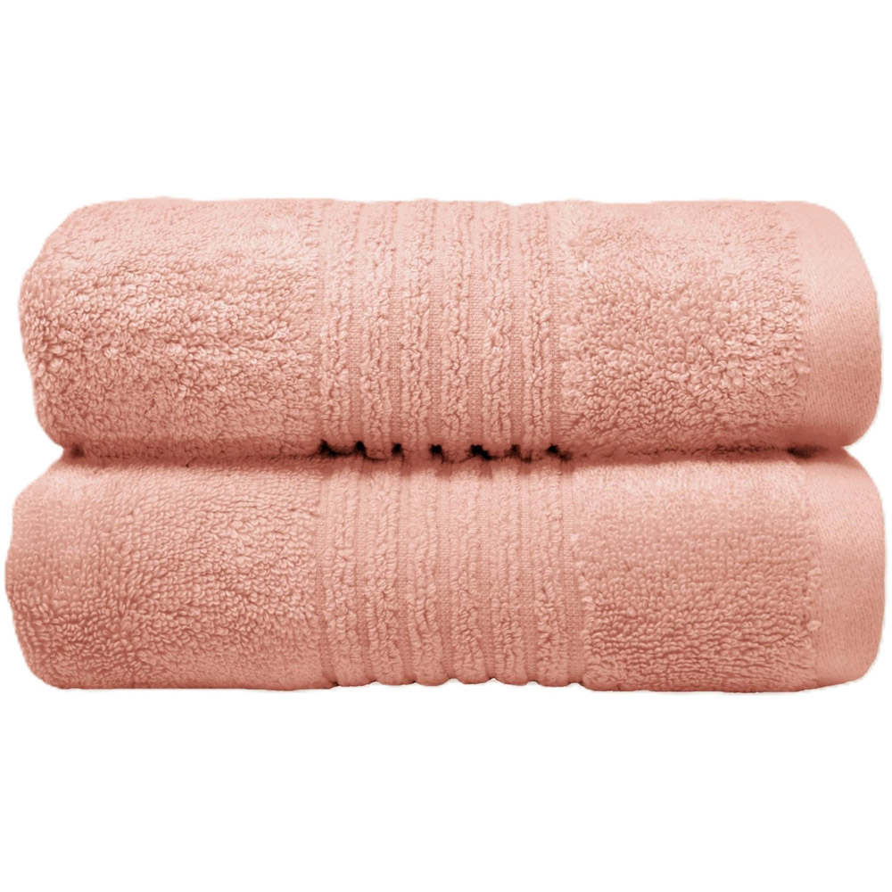 Misona Ultra Soft Bamboo Blush Hand Towel 2 Pack Image 1