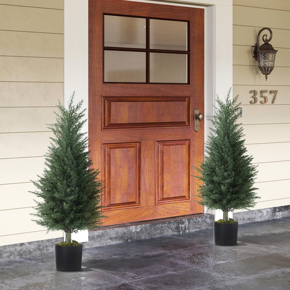 Portland Artificial Cypress Plant in Pot 90cm 2 Pack Image 4