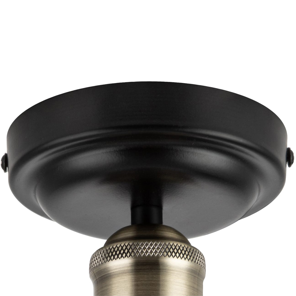 Cosylyte Auburn Matt Black Faceted Glass Flush Ceiling Light Image 5