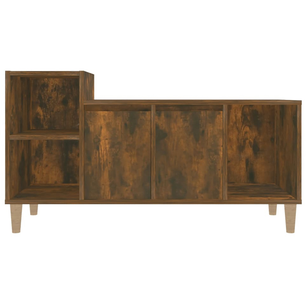 vidaXL 2 Door 3 Shelf Smoked Oak TV Cabinet Image 5