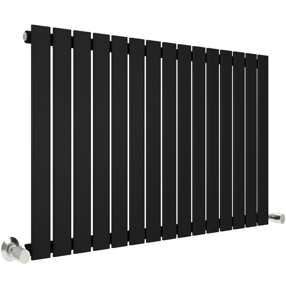 Black 3270 BTU Single Flat Panel Vertical Column Radiator 600 x 1020mm Image 1