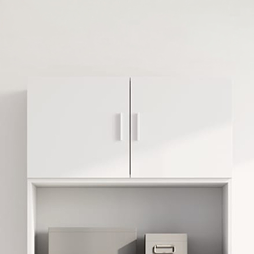 vidaXL 2 Door White Wall Mounted Cabinet Image 1