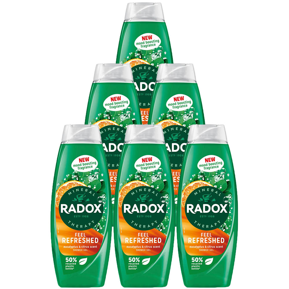 Radox Feel Refreshed Mineral Therapy Shower Gel Case of 6 x 675ml Image 1