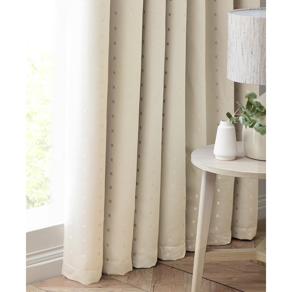 Alan Symonds Madison Cream Ring Top Curtain 168 x 137cm Image 3