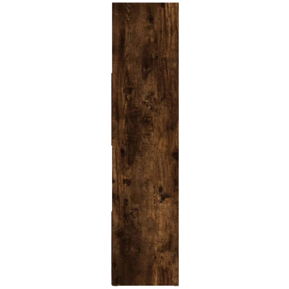 vidaXL 12 Shelf Smoked Oak Bookcase Image 5