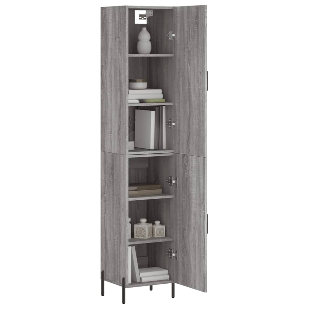 vidaXL 2 Door Grey Sonoma Highboard Image 3