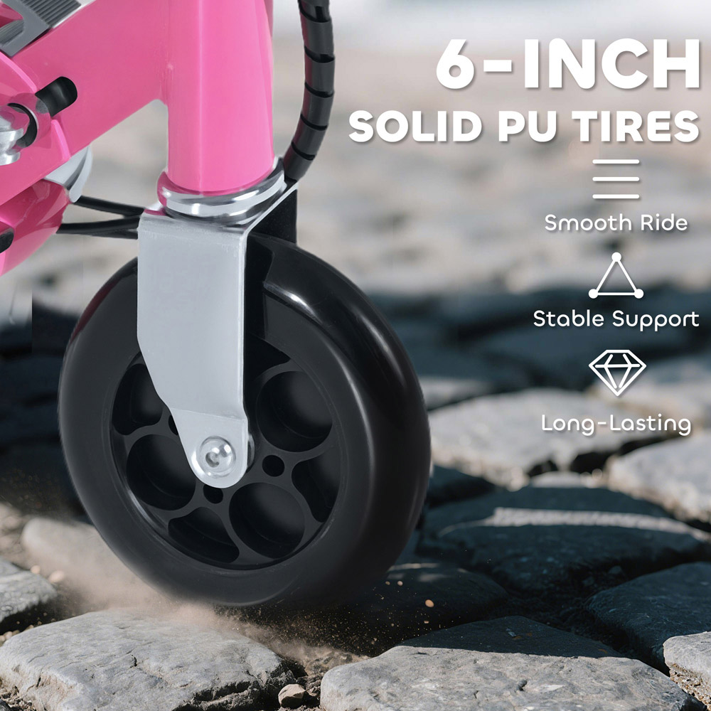 Tommy Toys Pink Adjustable Seat and Brake Foldable Powered Kick Scooter Image 6