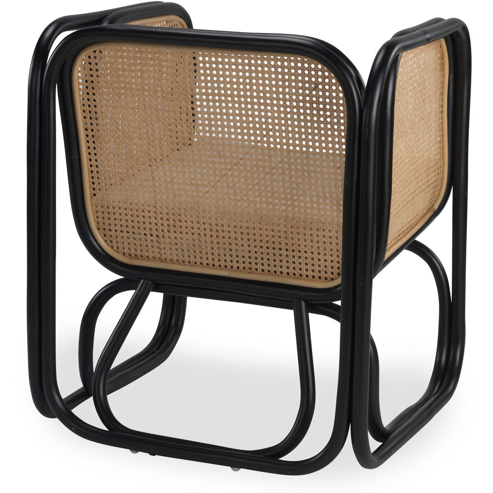Desser Iconic Black Latte Fabric Rattan Chair Image 3