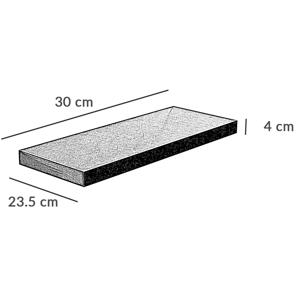 Innoteck 30cm High Gloss Grey Floating Shelf Image 5