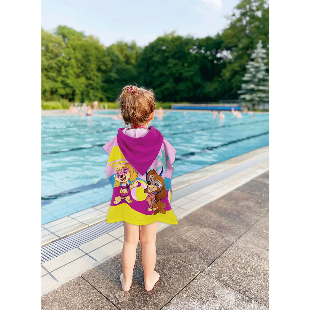 Paw Patrol Towel Poncho - Pink Image 2