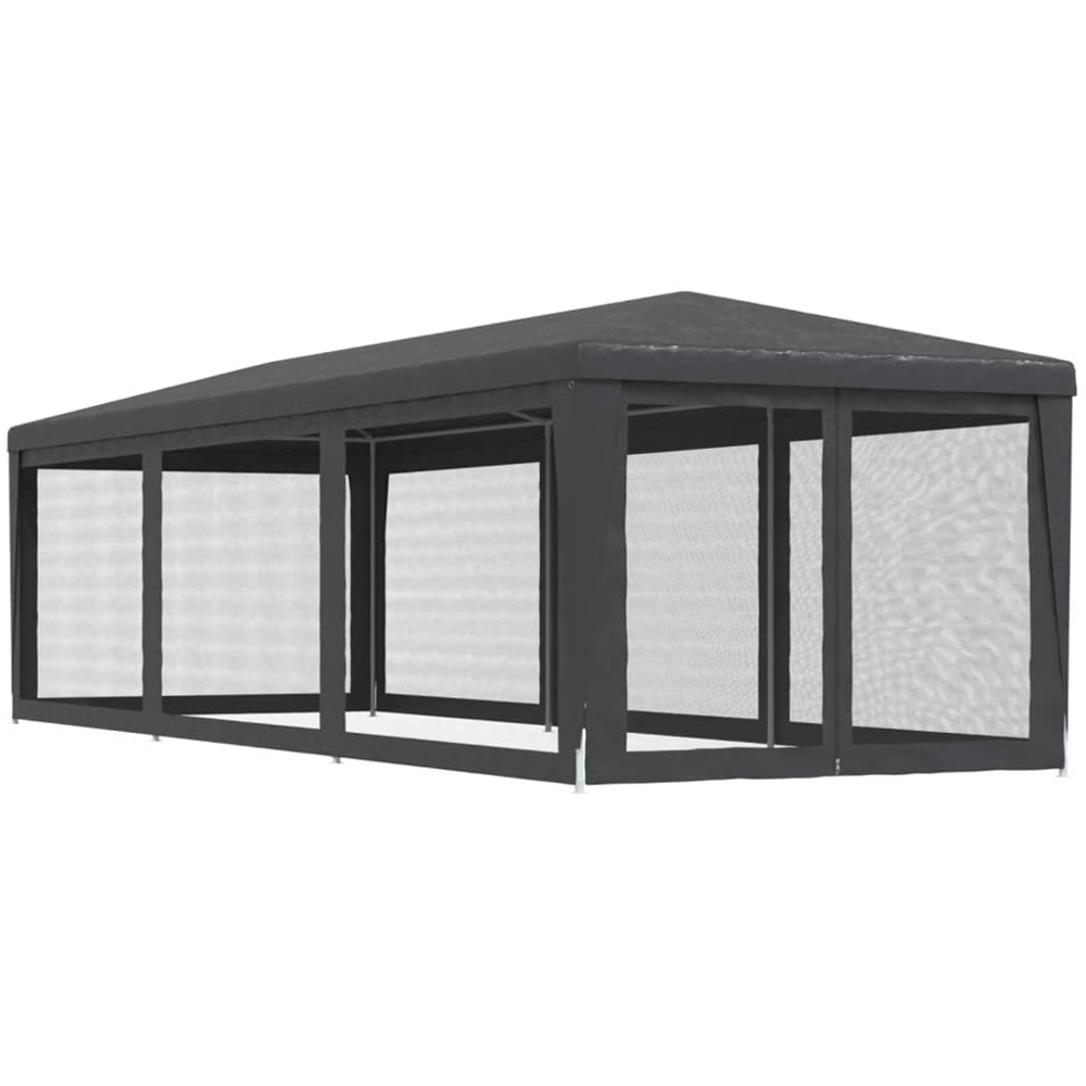 vidaXL 3 x 9m Anthracite Foldable Party Tent with 8 Mesh Sidewalls Image 5