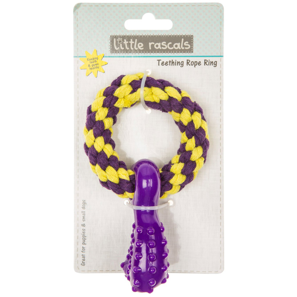 Happy Pet Little Rascals Teething Rope Ring Puppy and Dog Toy Image 4