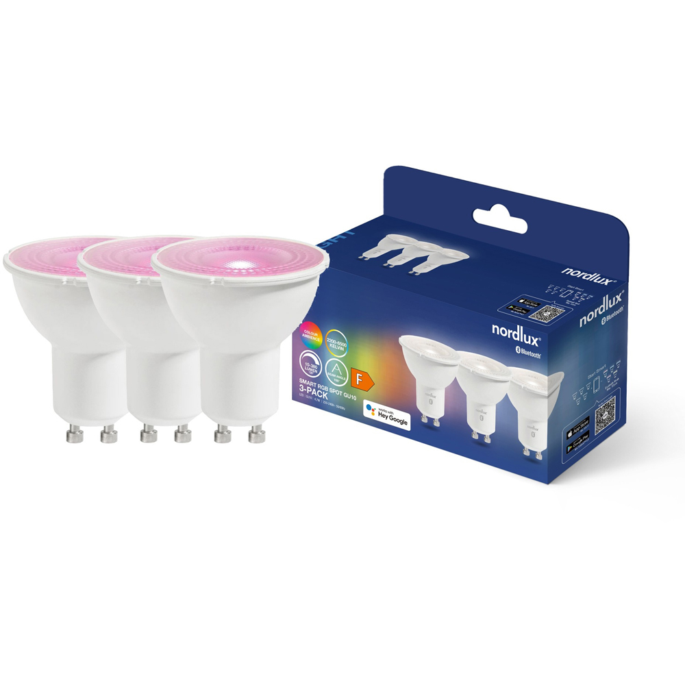 Nordlux Smart 3 Pack GU10 PAR16 380 Lumen Clear Light Bulb Image 4