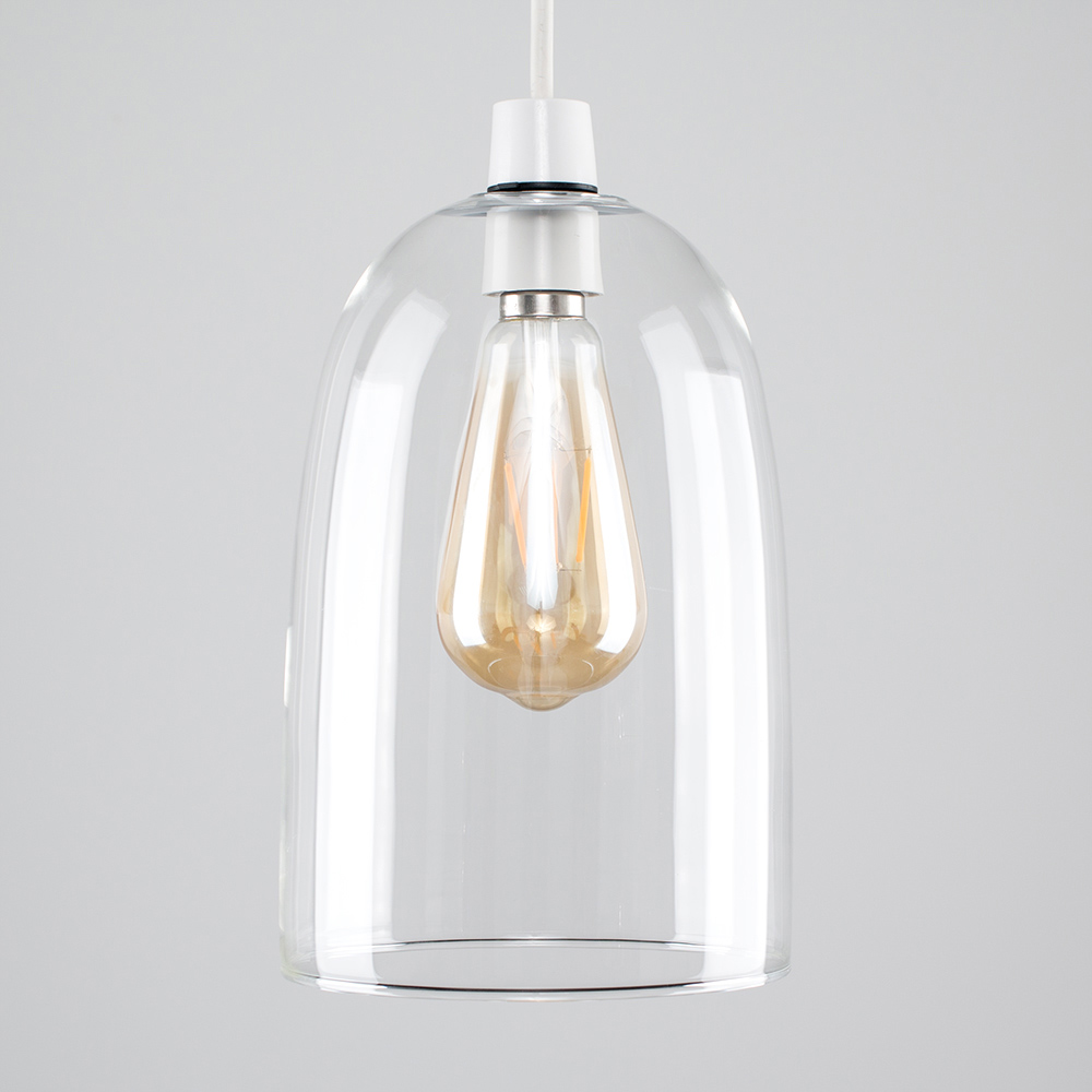 ValueLights Kira Glass Dome Shaped Ceiling Pendant Shade Image 3