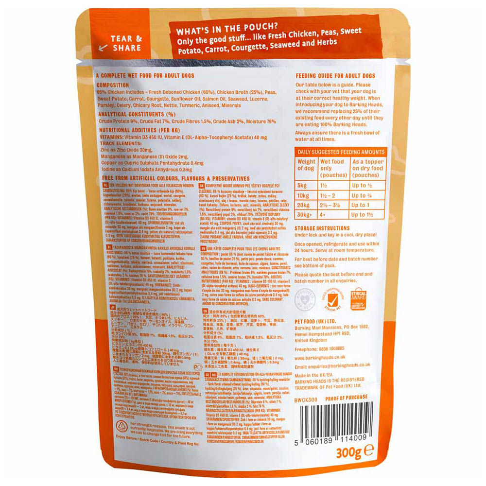 Barking Heads Bowl Lickin‘ Chicken Hundefutter – 1,5 Kg, Natürlich, Für Kleine Rassen