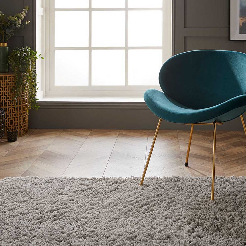 Esselle Home Larissa Grey Shaggy Rug 100 x 150cm Image 2