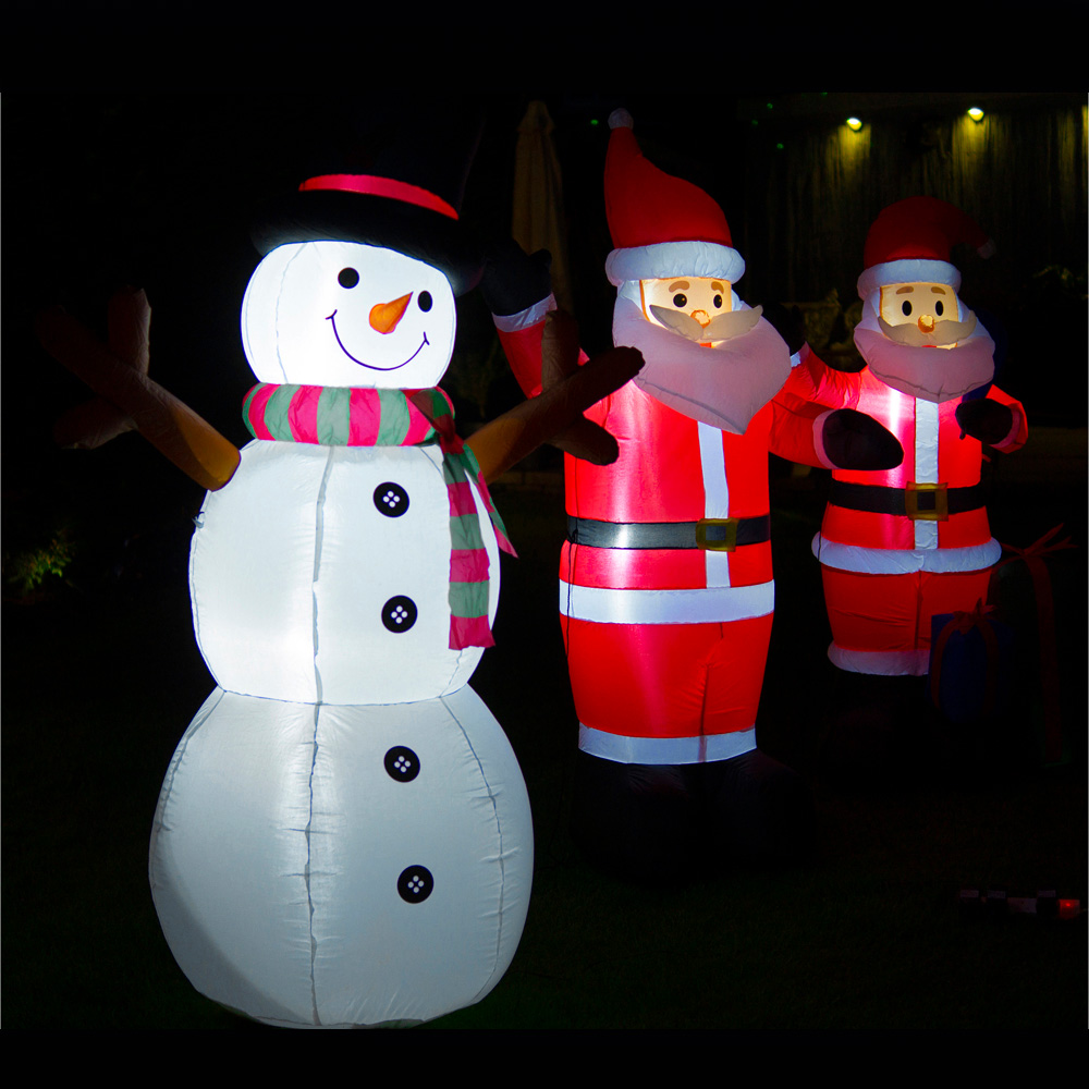 St Helens LED Multicolour Inflatable Santa Claus with Presents 5ft Image 4