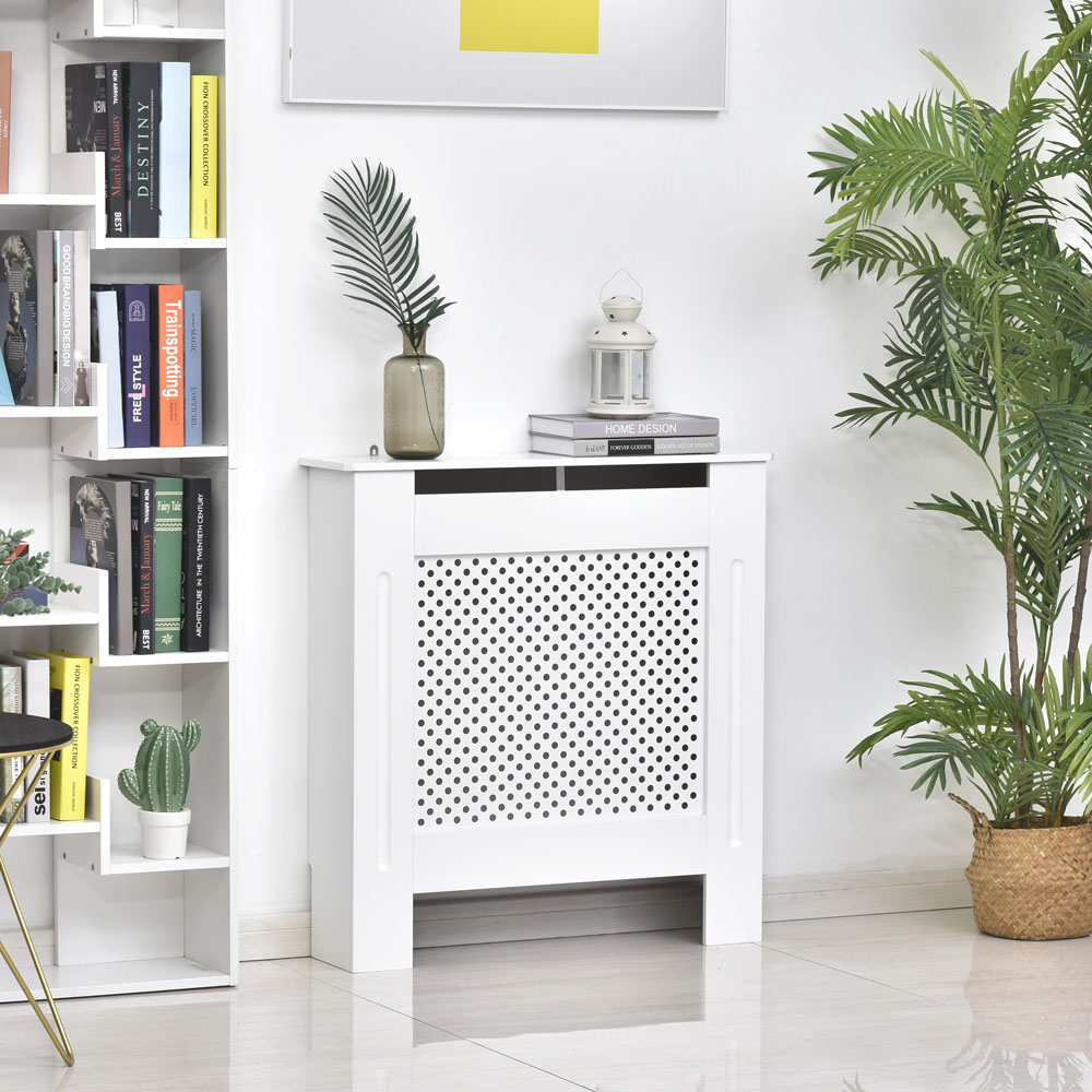 Portland White Round Grill Radiator Cover Small Image 2
