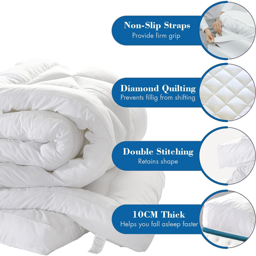 Alivio Double Microfiber Quilted Mattress Topper 4 inch Image 6