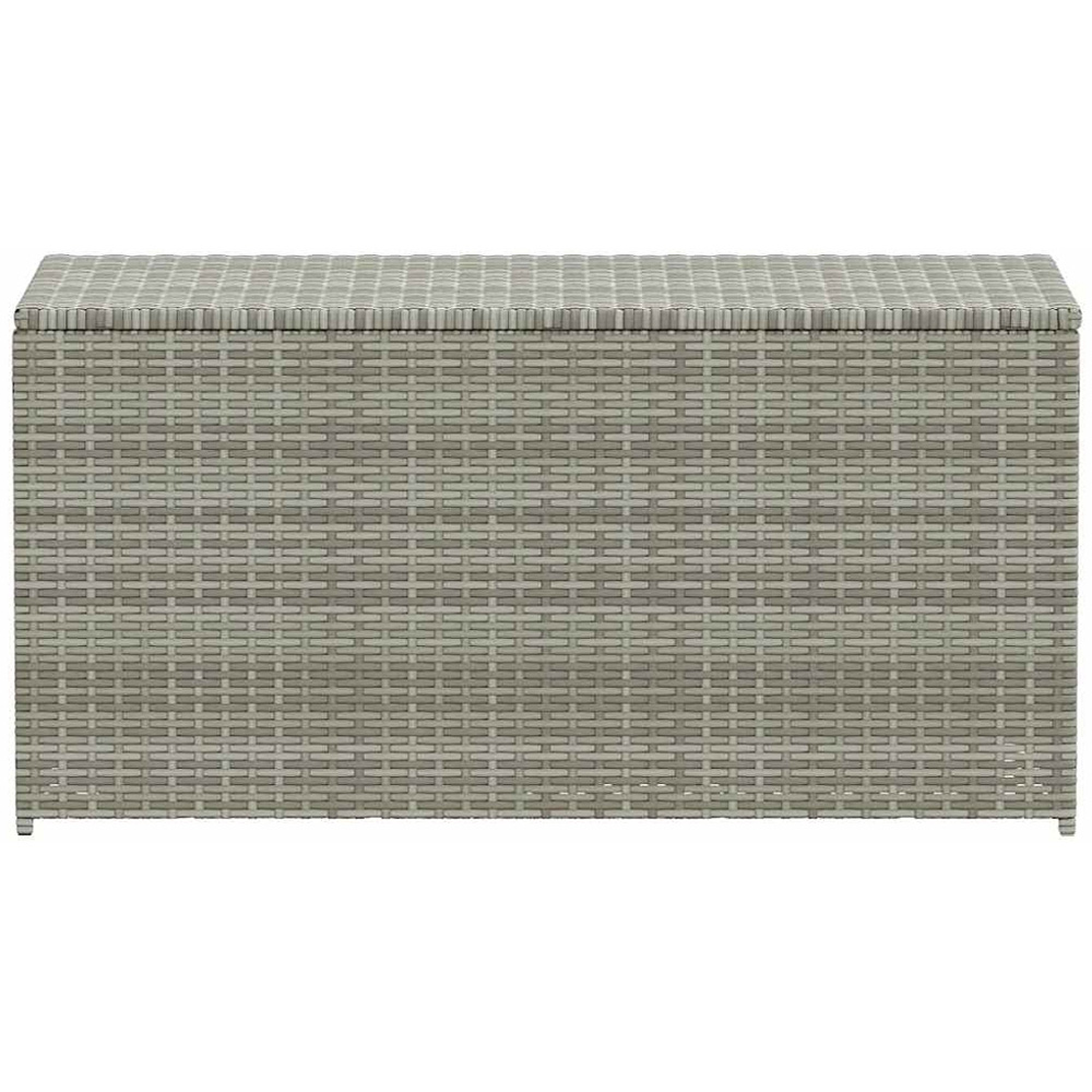 vidaXL 50 x 100 x 50cm Grey Poly Rattan Garden Storage Box Image 3