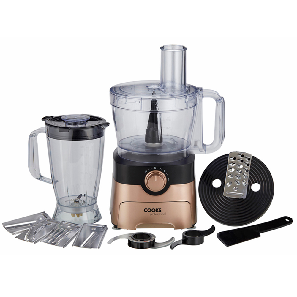 Cooks Professional G3483 Black and Rose Gold 1000W Food Processor Image 4