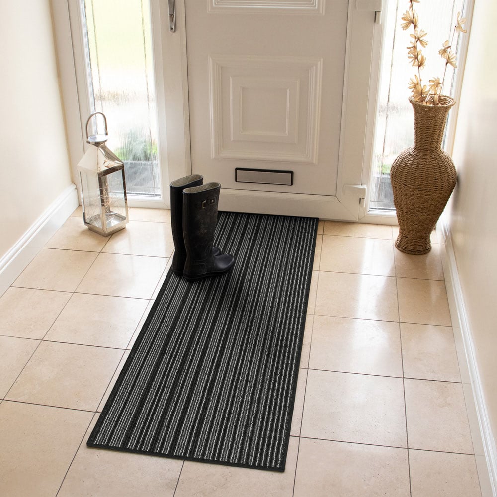 JVL Arona Black Indoor Washable Runner 57 x 150cm Image 8