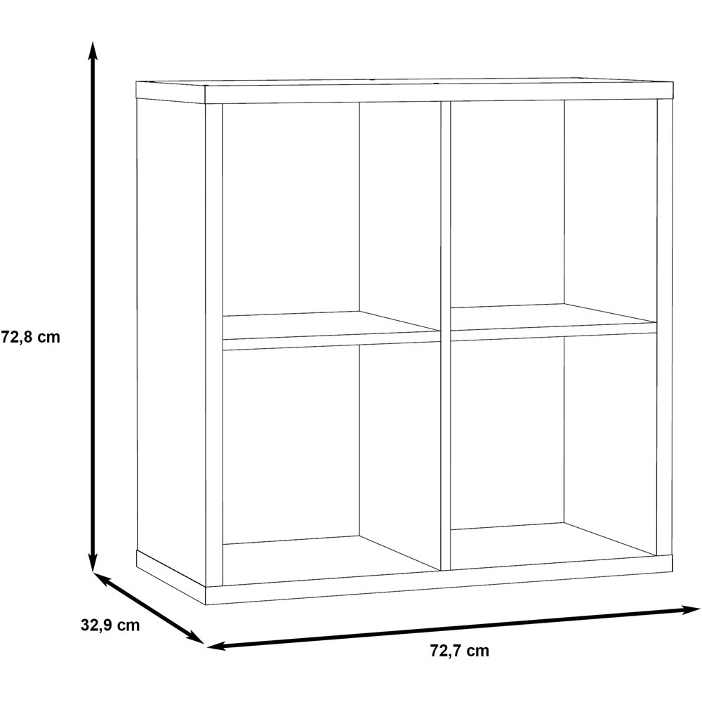 Florence Mauro 4 Shelf Concrete Grey Bookcase Image 5