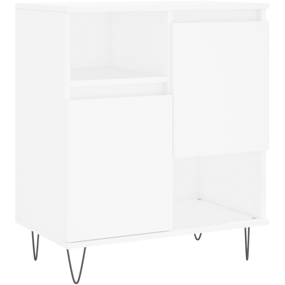 vidaXL 2 Door 2 Shelf White Sideboard Set of 3 Image 5