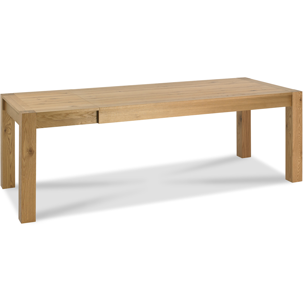 Bentley Designs Turin 8 Seater Light Oak Medium End Extending Table Image 4