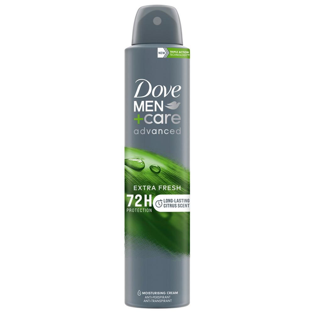 Dove Men+Care Advanced Extra Fresh Antiperspirant Deodorant Aerosol 200ml Image 1