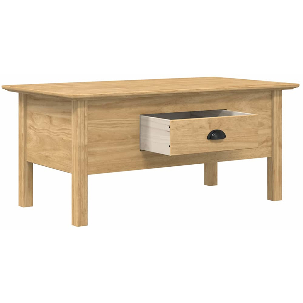 vidaXL Bodo Single Drawer Honey Brown Coffee Table Image 3