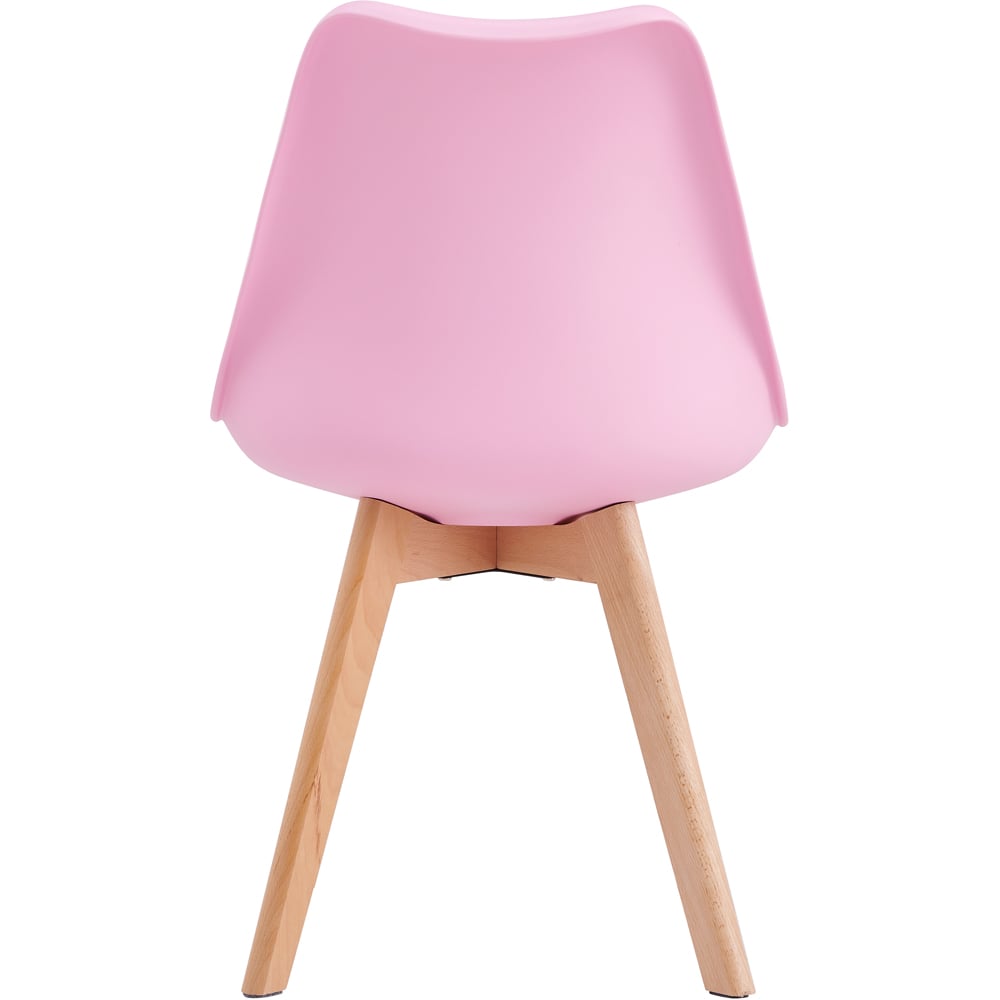 wilko Eva Set of 6 Pink Padded Dining Chairs Image 5