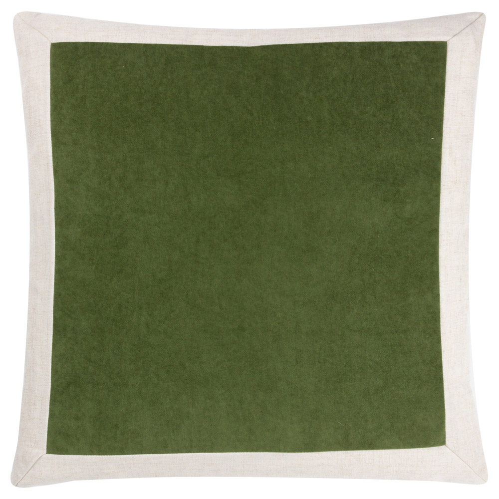 Yard Auden Olive Oil Linen Velvet Cushion Image 1