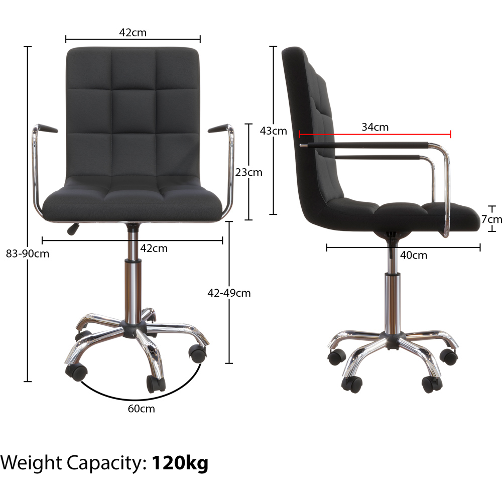 Vida Designs Calbo Black Office Chair Image 8