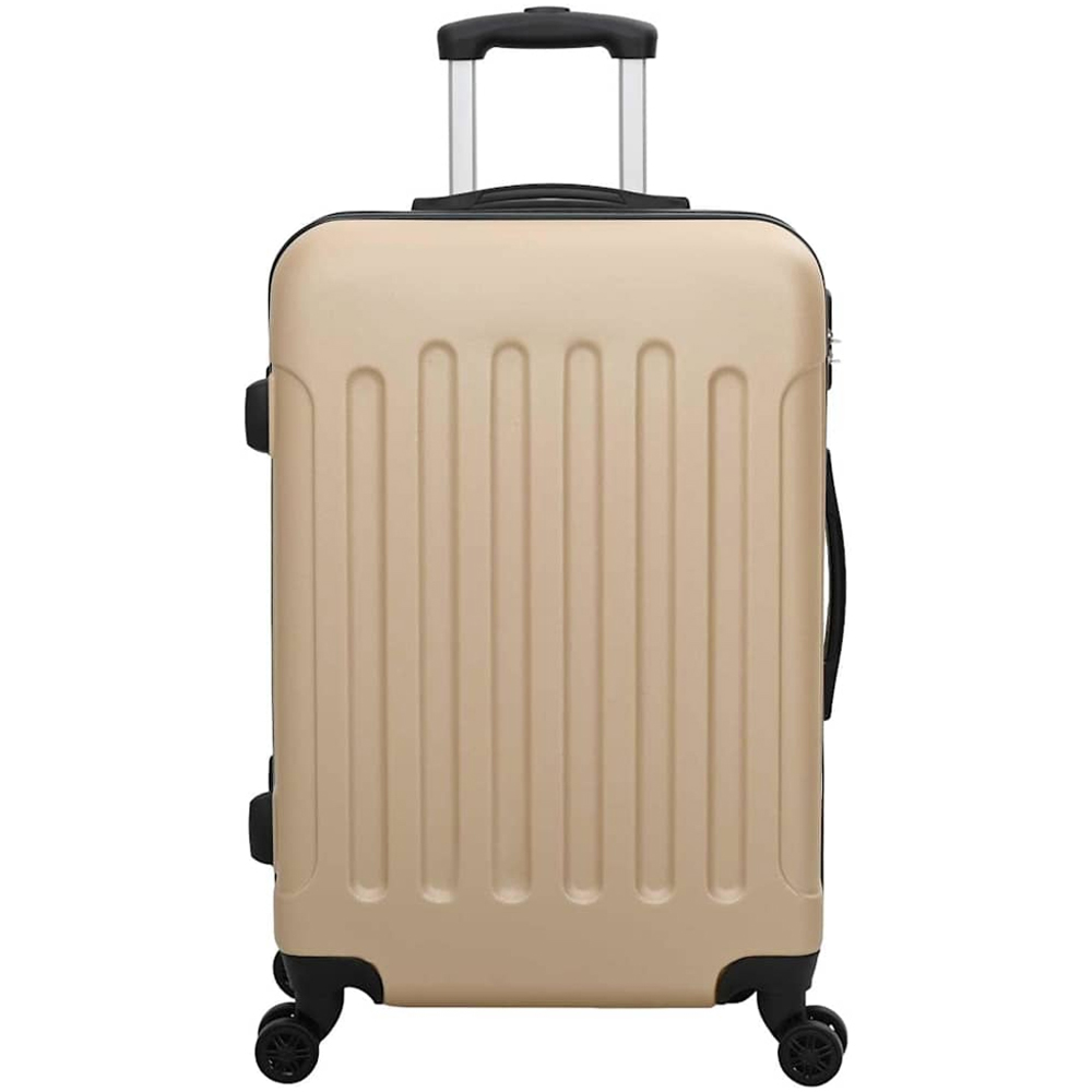 vidaXL Set of 3 Beige ABS Suitcases with Wheels Image 3