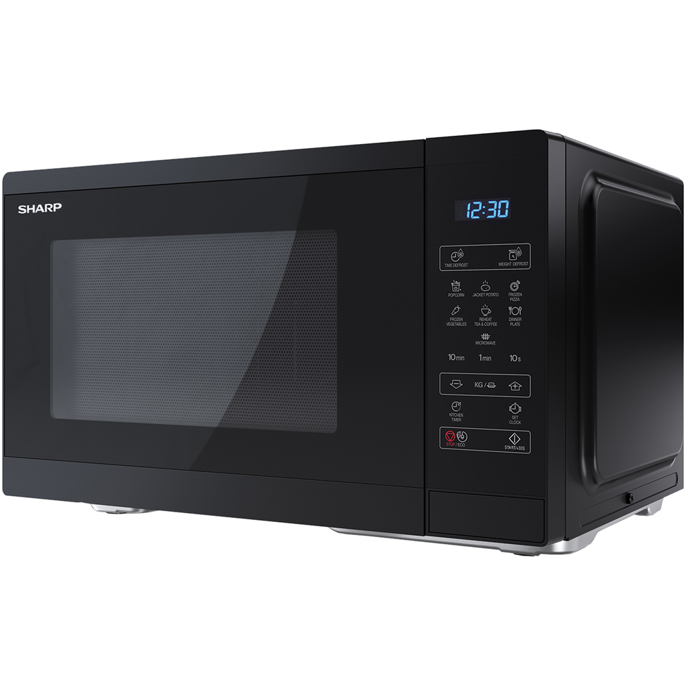 Sharp SP2521 Black 25L Solo Electronic Control Microwave Image 1