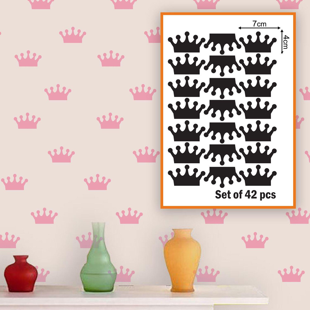 Walplus Pink Crowns Vinyl Wall Stickers Image 6