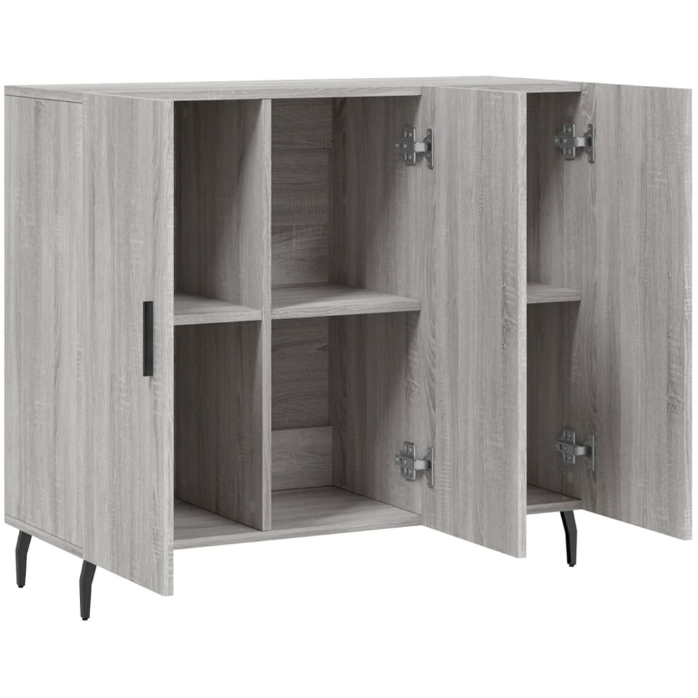 vidaXL 3 Door Grey Sonoma Sideboard Image 5