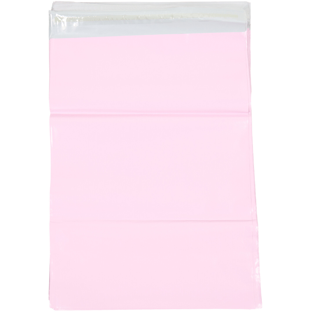 Pack of 50 Plain Mailing Bags Pink 12 x 16 inch Image 3