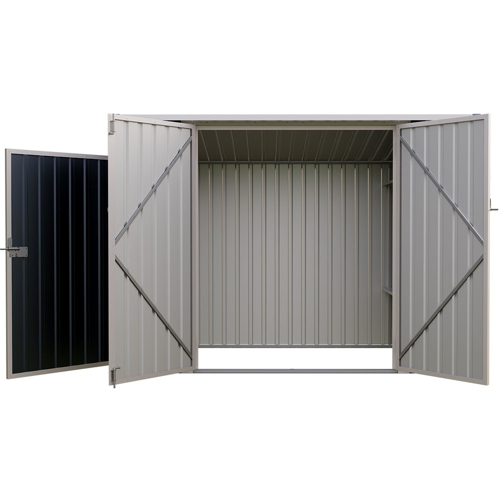 Living and Home 8 x 4ft Black Metal Pent Roof Garden Storage Shed Image 5