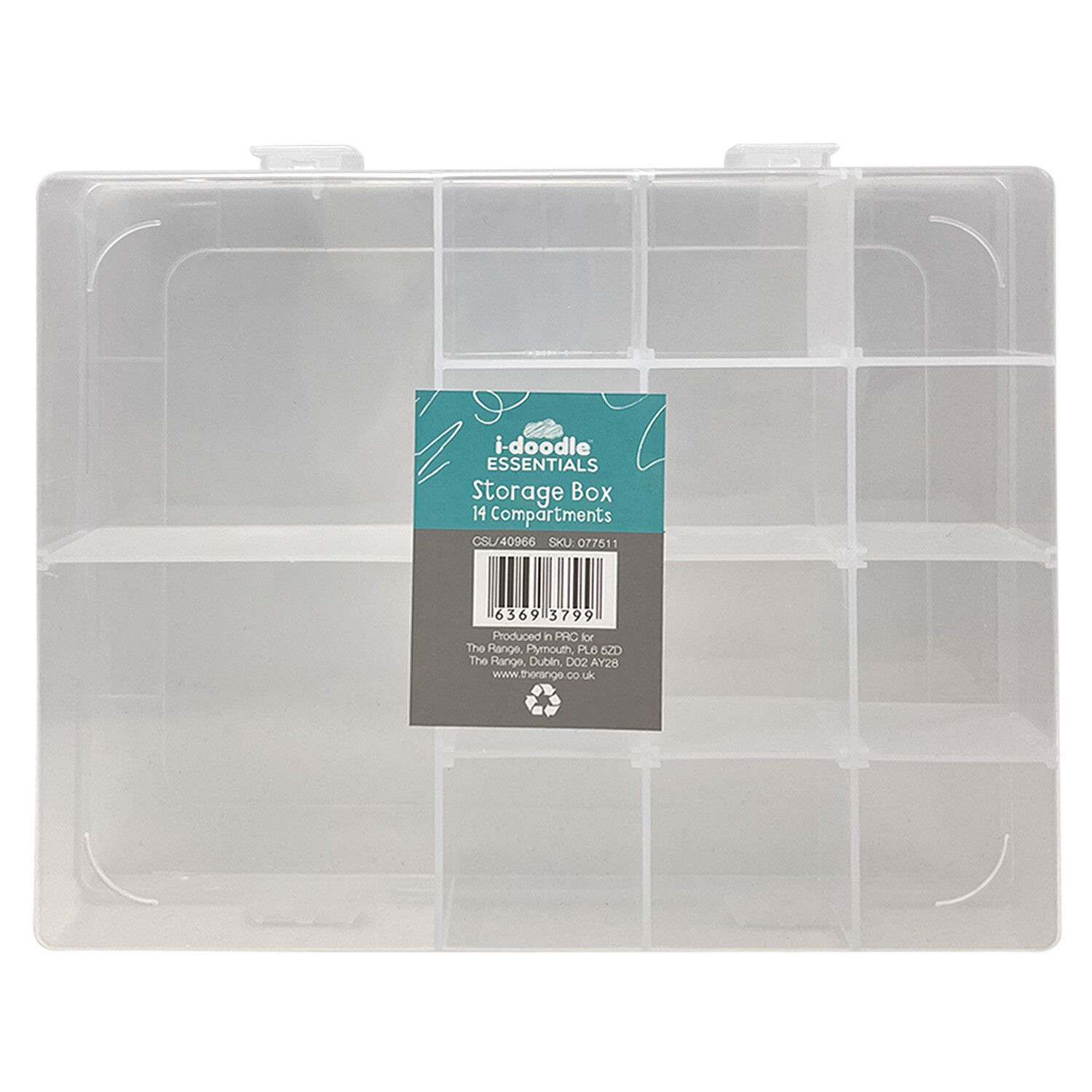 Compartment Storage Box - Clear / 14 Compartments Image 1